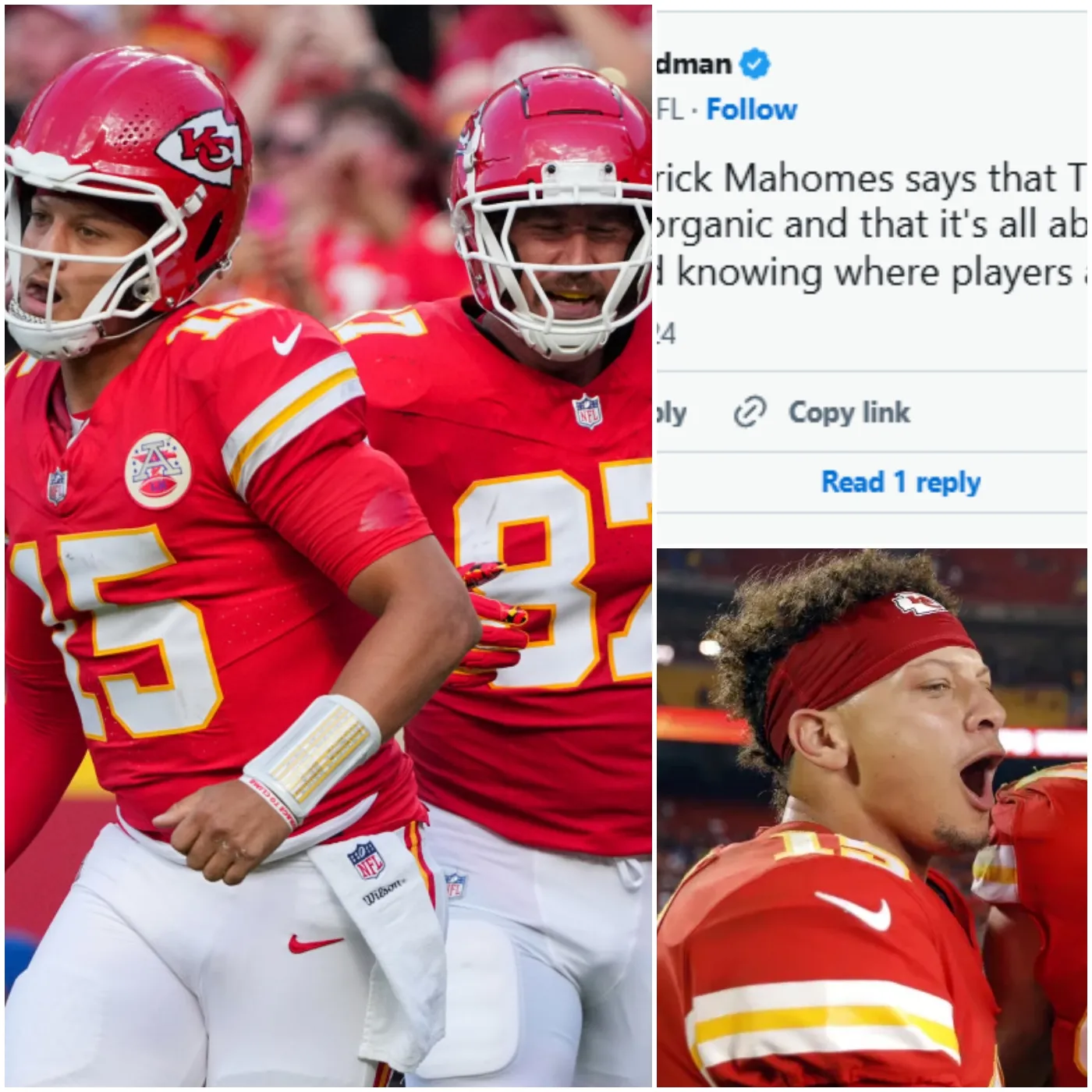 Patrick Mahomes comments on Travis Kelce’s performance in Chiefs’ win over Raiders