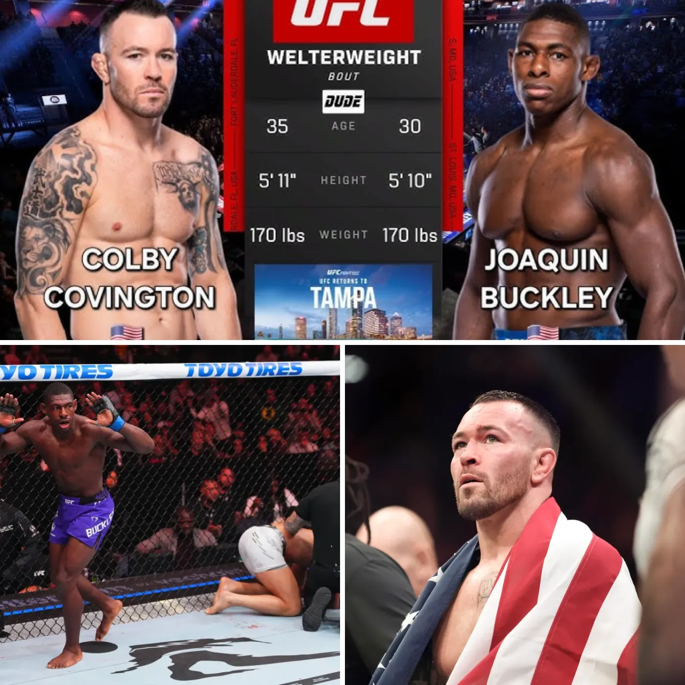 Colby Covington will shock the world and defeat Joaquin Buckley at UFC Tampa