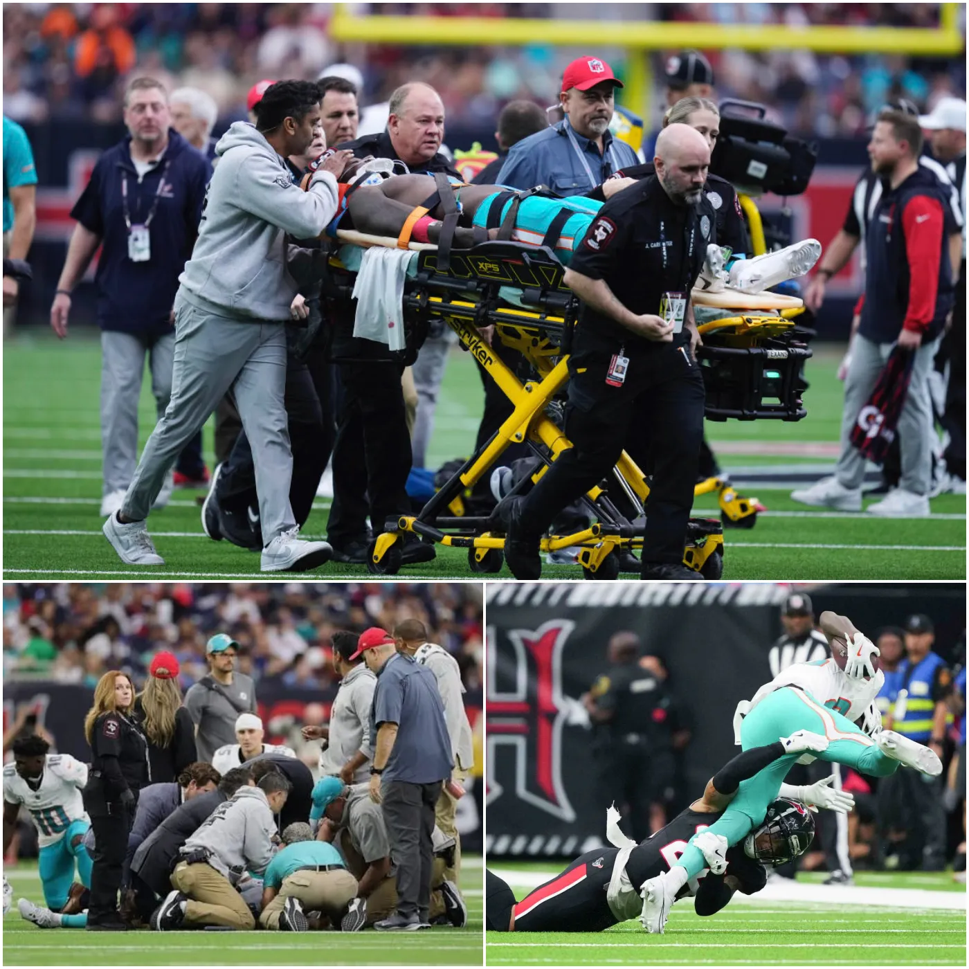 Dolphins’ Grant DuBose Stretchered Off, Remains Hospitalized