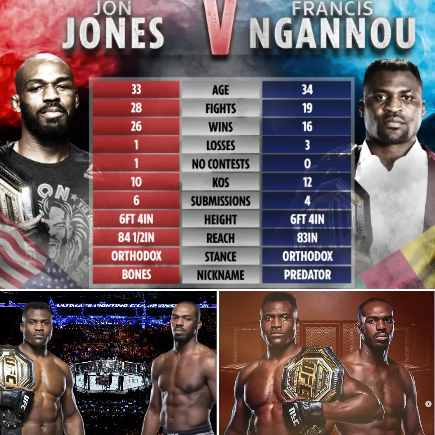 Ngannou launched a one-sided attack on Jon Jones. His career, Jonny meat