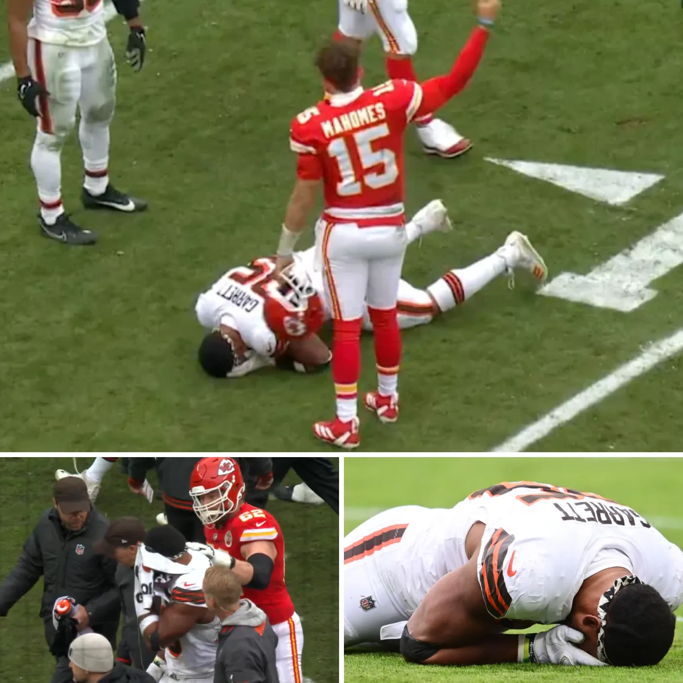 Chiefs Show True Colors After Myles Garrett Suffers Eye Injury While Pursuing Patrick Mahomes