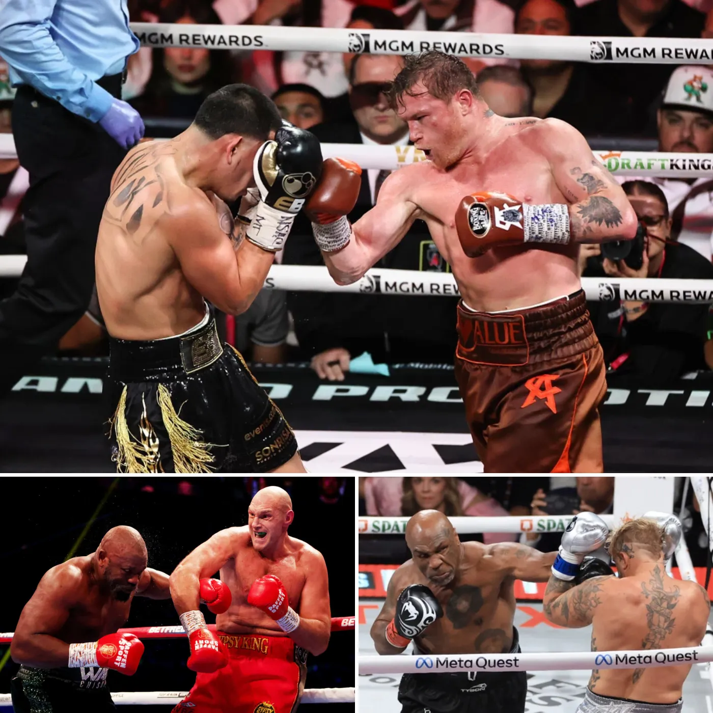 The Battle of Giants as Canelo Álvarez, Tyson Fury, and Mike Tyson’s Quest for Unbeaten Glory