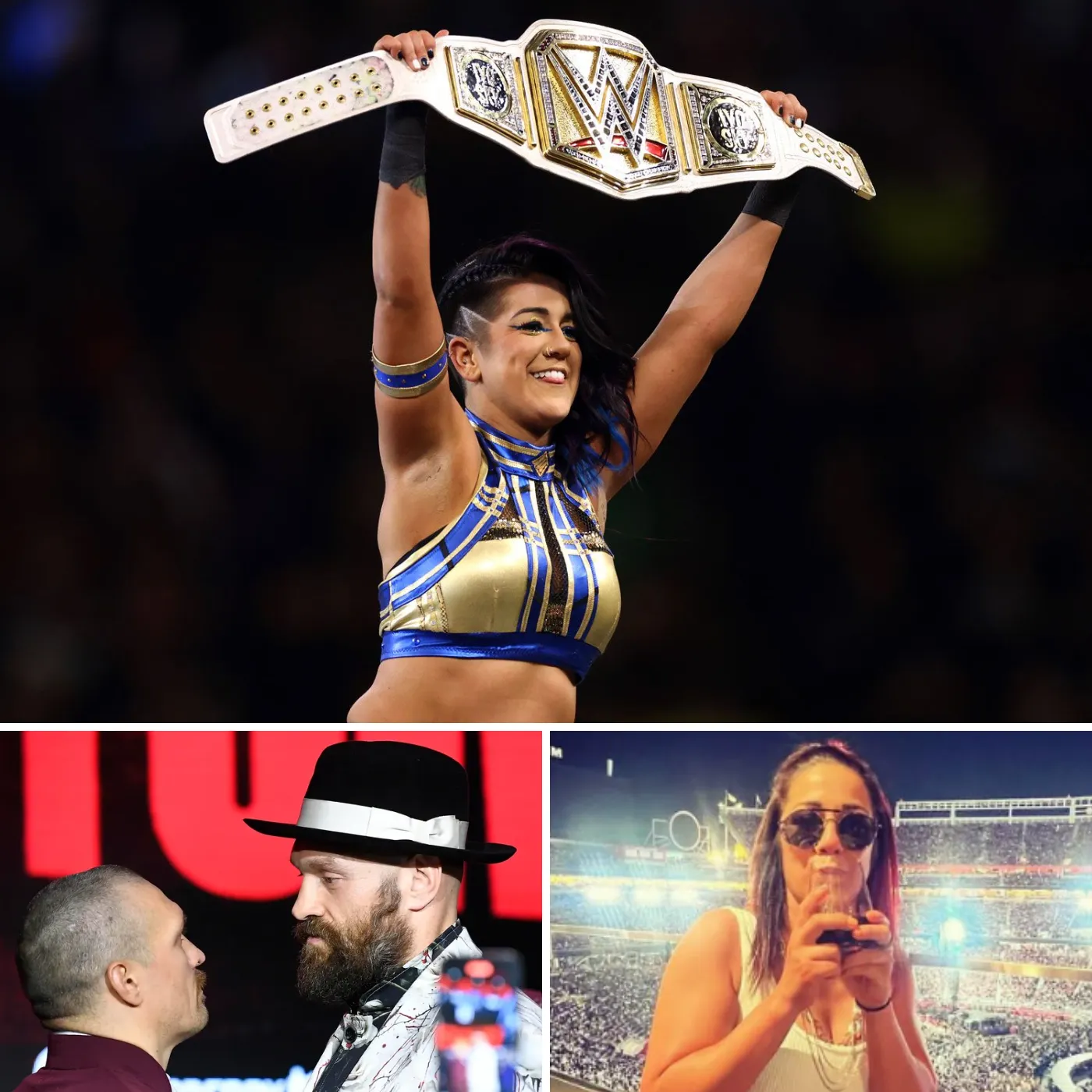 WWE Superstar Bayley Attends the Epic Fury vs. Usyk Boxing Rematch