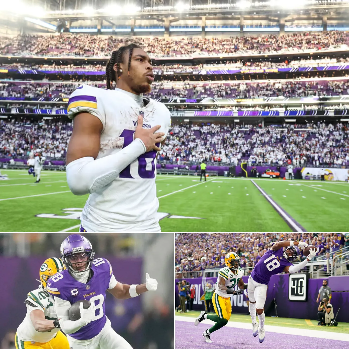 Justin Jefferson Sets Sights on NFC’s Top Seed After Vikings Sweep Packers: “We’re Unstoppable”