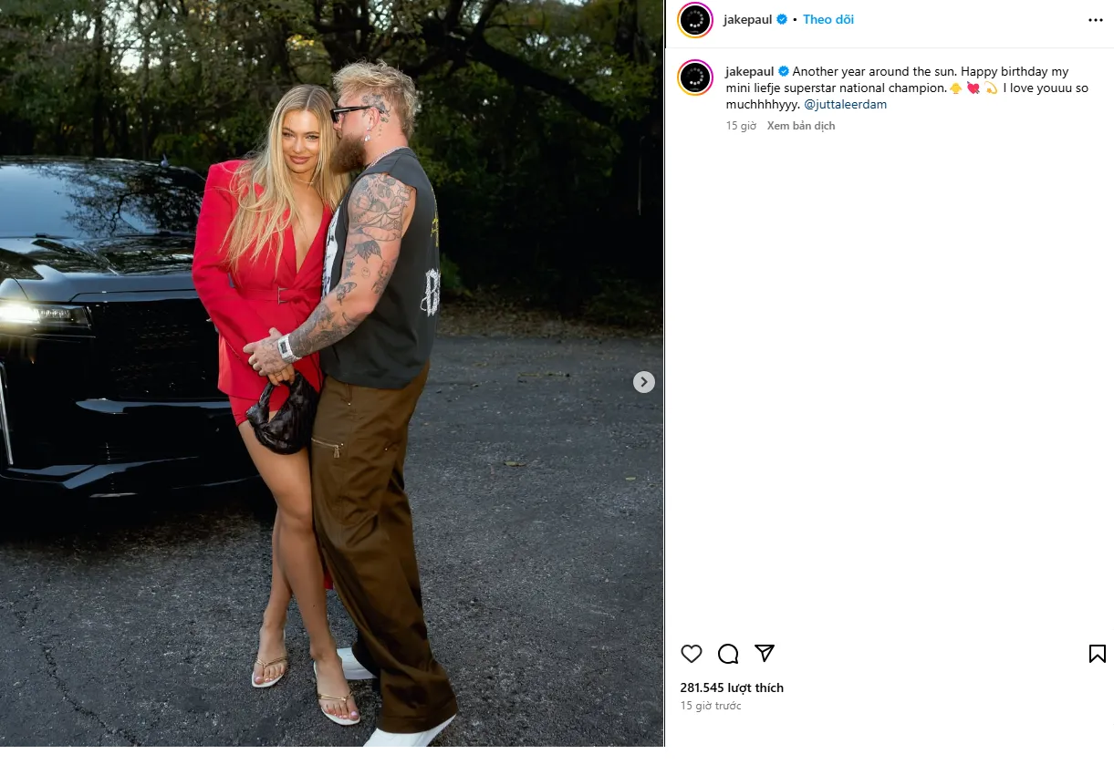 image_6773a0dda126d Jake Paul celebrates his birthday with new girlfriend Jutta Leerdam, whom he cheated on behind his ex-wife