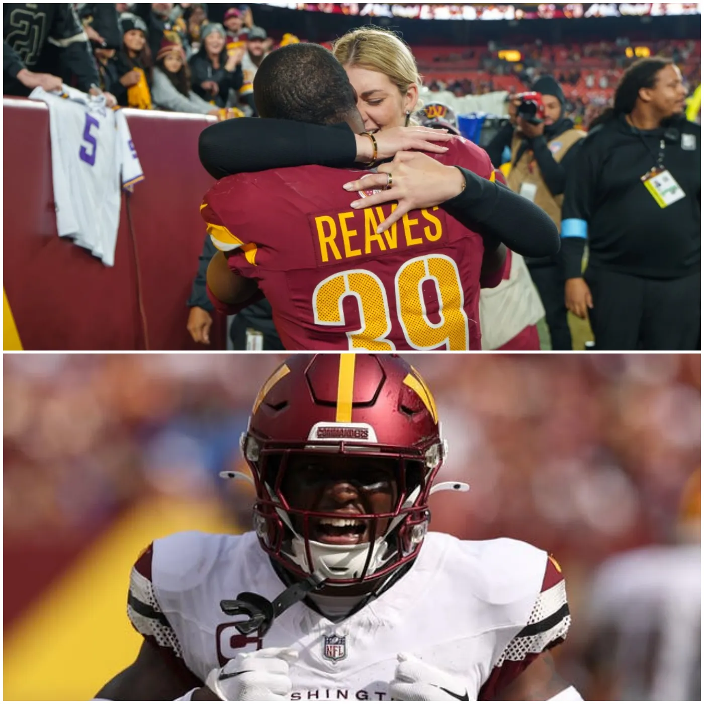 Jeremy Reaves Proposes to Girlfriend on the Field After Commanders Secure Playoff Spot