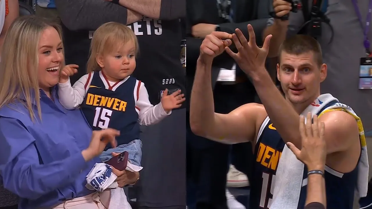 image_6778b2a1c0558 Nikola Jokic's wife joined in the supporters' cheers. A memorable moment.